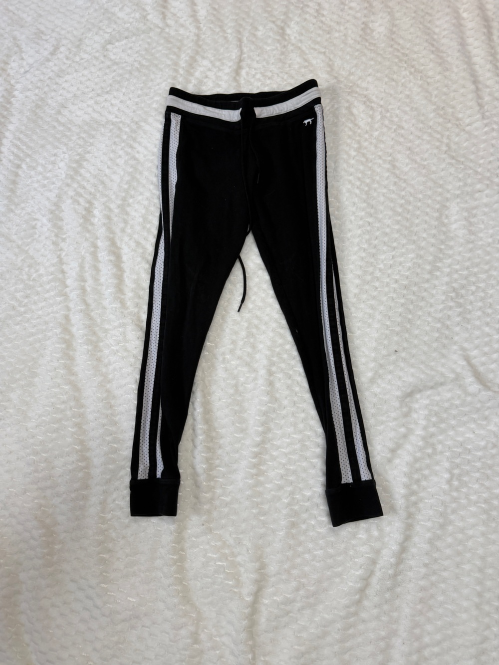 Victoria's Secret Black Joggers with White Side Stripes